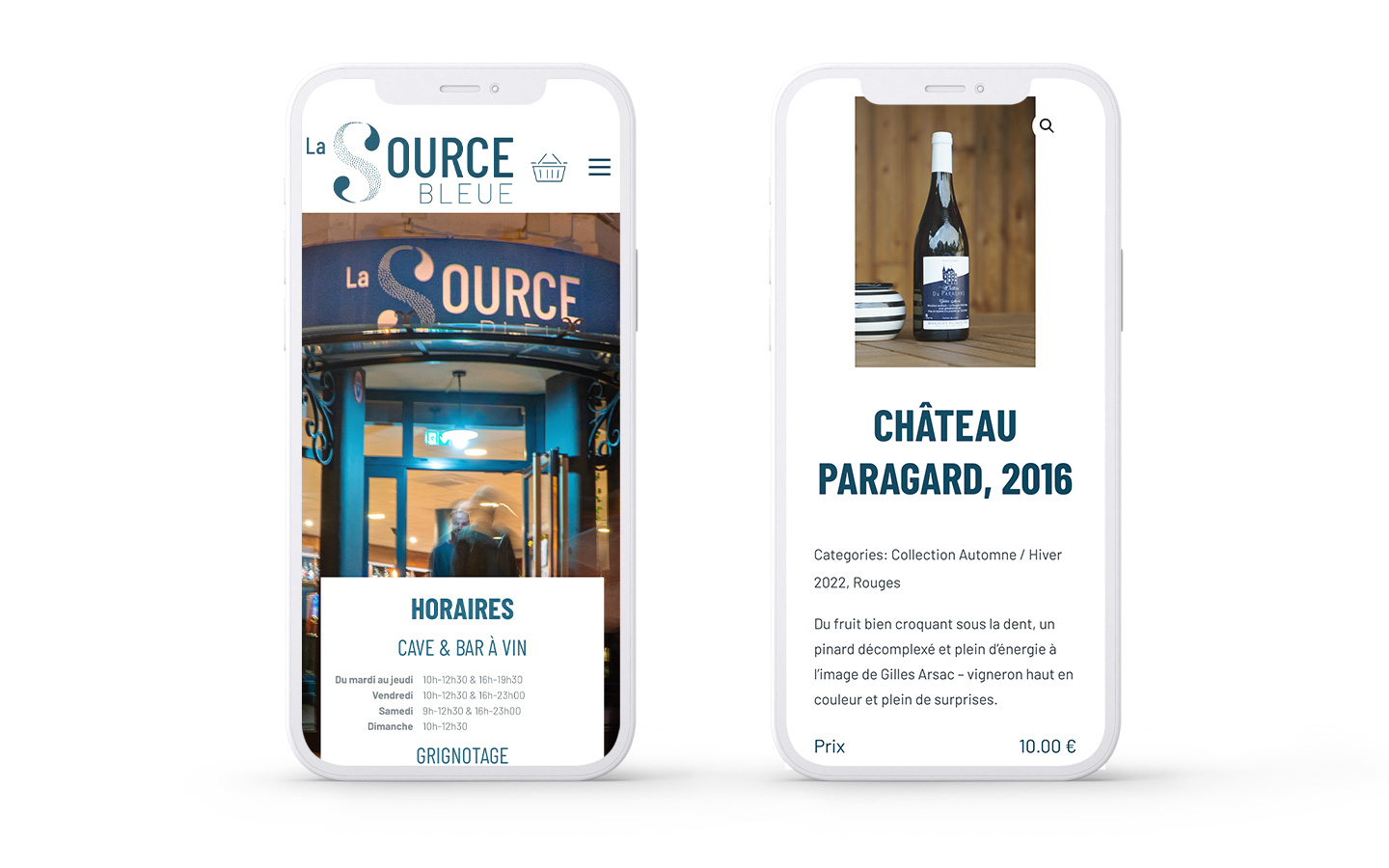 Webdesign Iphone La Source Bleue Cave