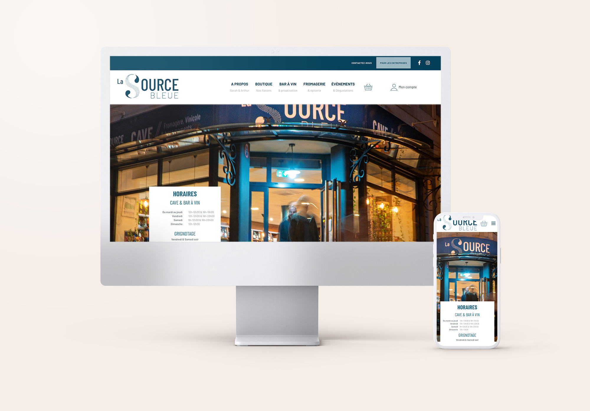 Site internet Source Bleue Cave