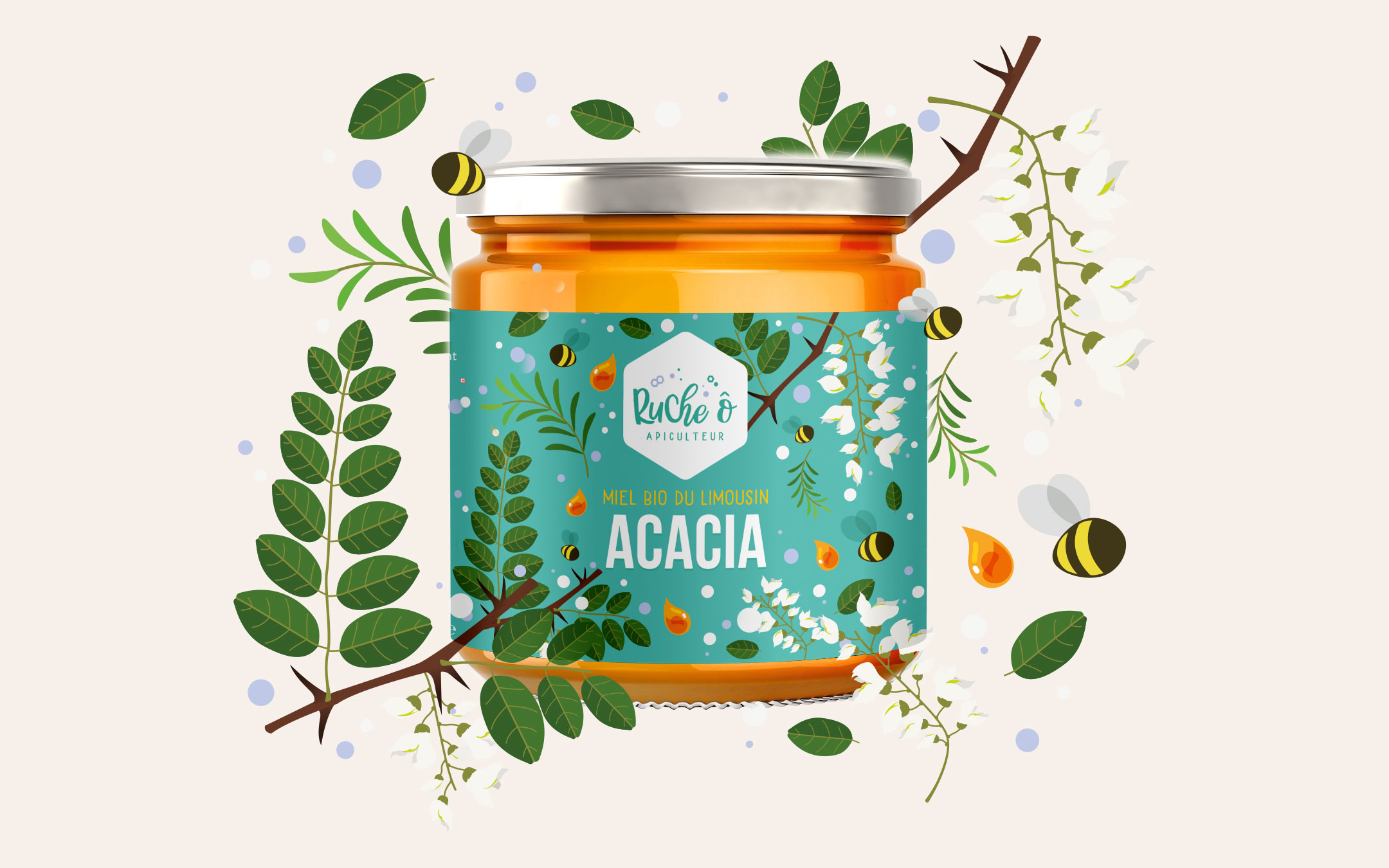 Pot de miel bio apiculteur Limousin Ruche Ô